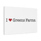I Heart Greens Farms. Matte Canvas, Stretched, 1.25"