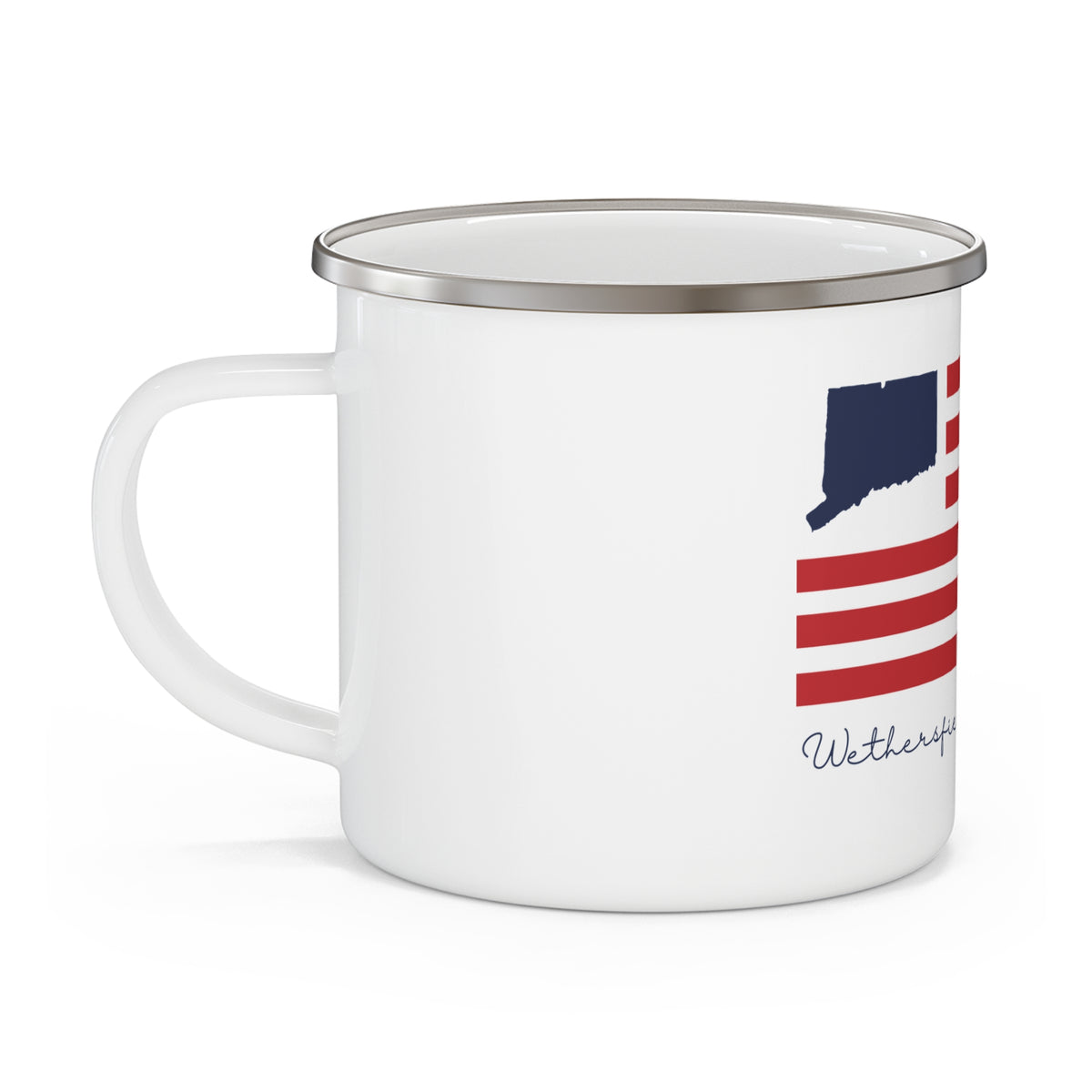 Wethersfield Connecticut Flag Enamel Camping Mug