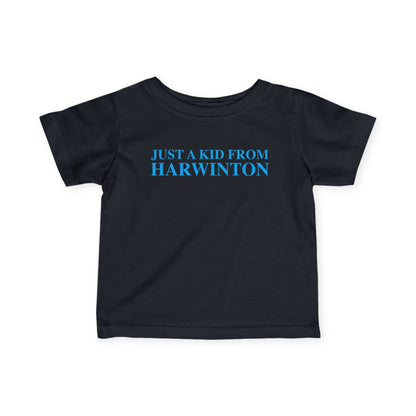 Just a kid from Harwinton Infant Fine Jersey T-Shirt