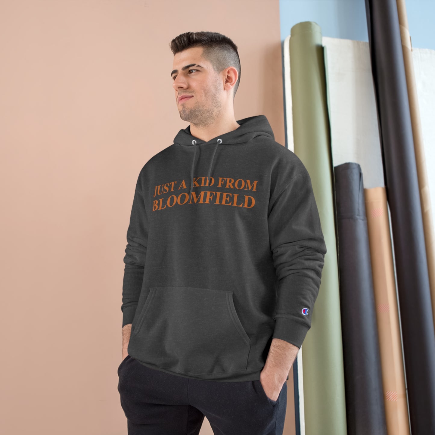 Just a kid from Bloomfield Champion Hoodie