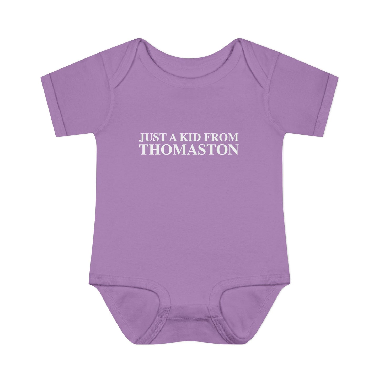 Just a kid from Thomaston Infant Baby Rib Bodysuit