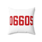 06605 Bridgeport Connecticut Zip Code Spun Polyester Square Pillow