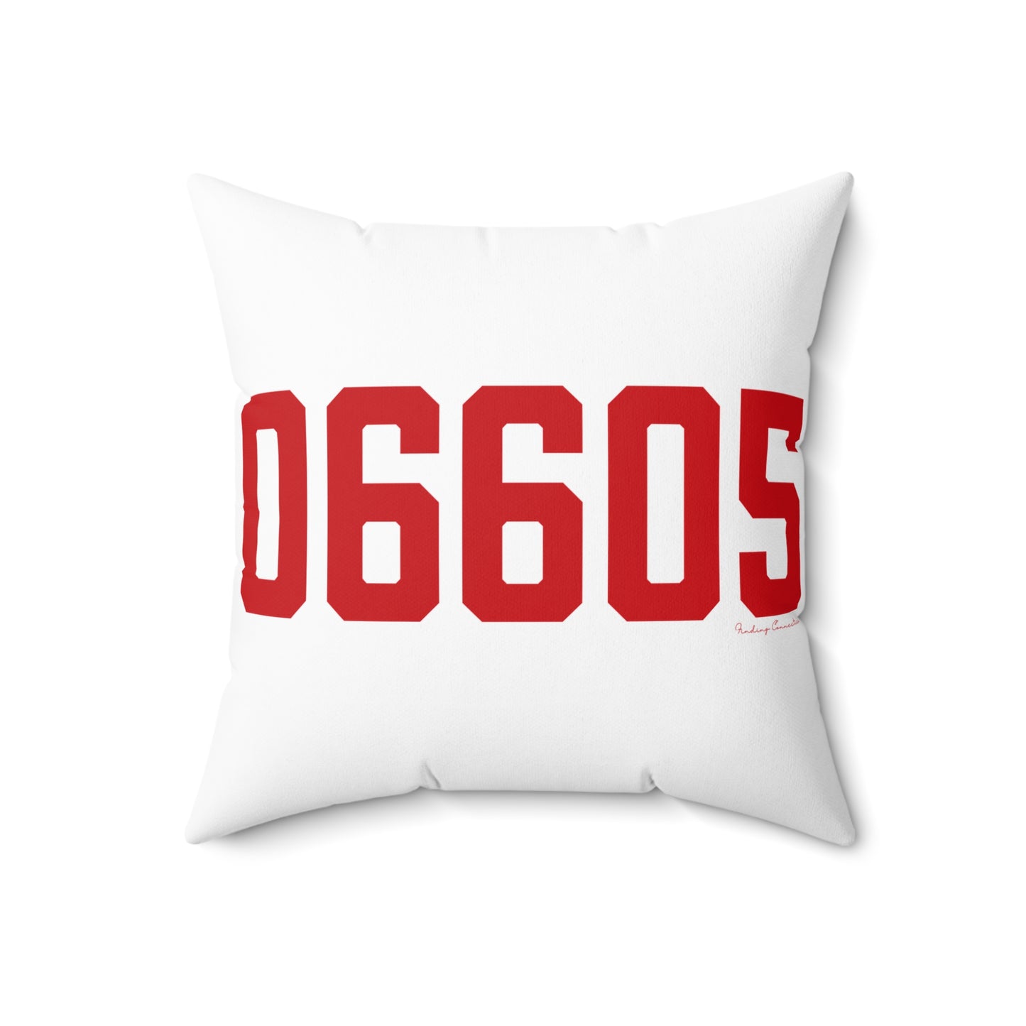 06605 Bridgeport Connecticut Zip Code Spun Polyester Square Pillow