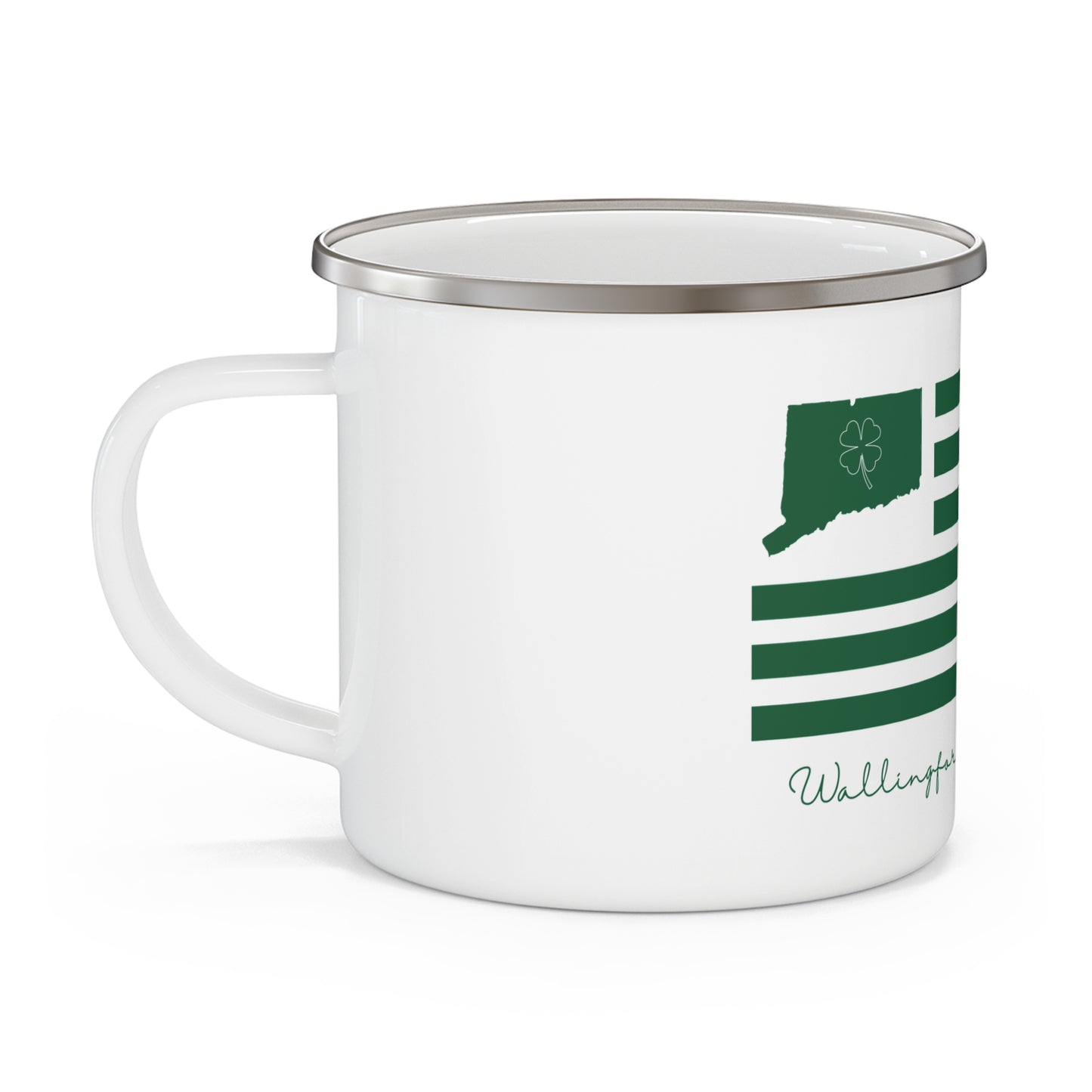 Wallingford Connecticut St. Patrick’s Day Flag Enamel Camping Mug