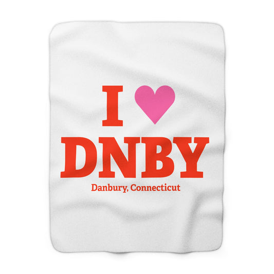 I Heart DNBY Sherpa Fleece Blanket
