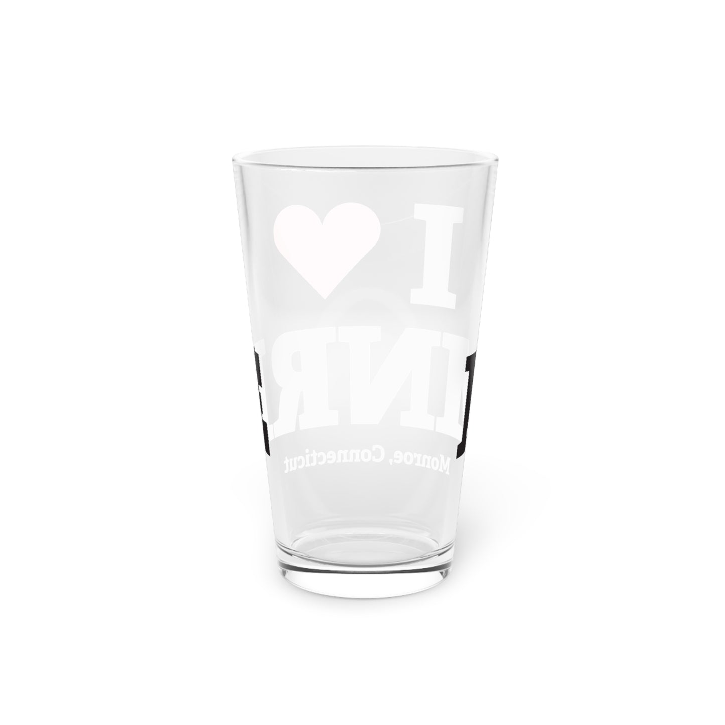 I Heart MNRE Pint Glass, 16oz