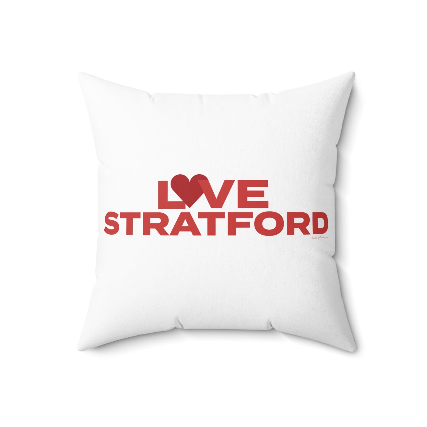 Love Stratford Spun Polyester Square Pillow