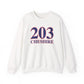 203 Cheshire Red White & Blue Unisex Heavy Blend™ Crewneck Sweatshirt