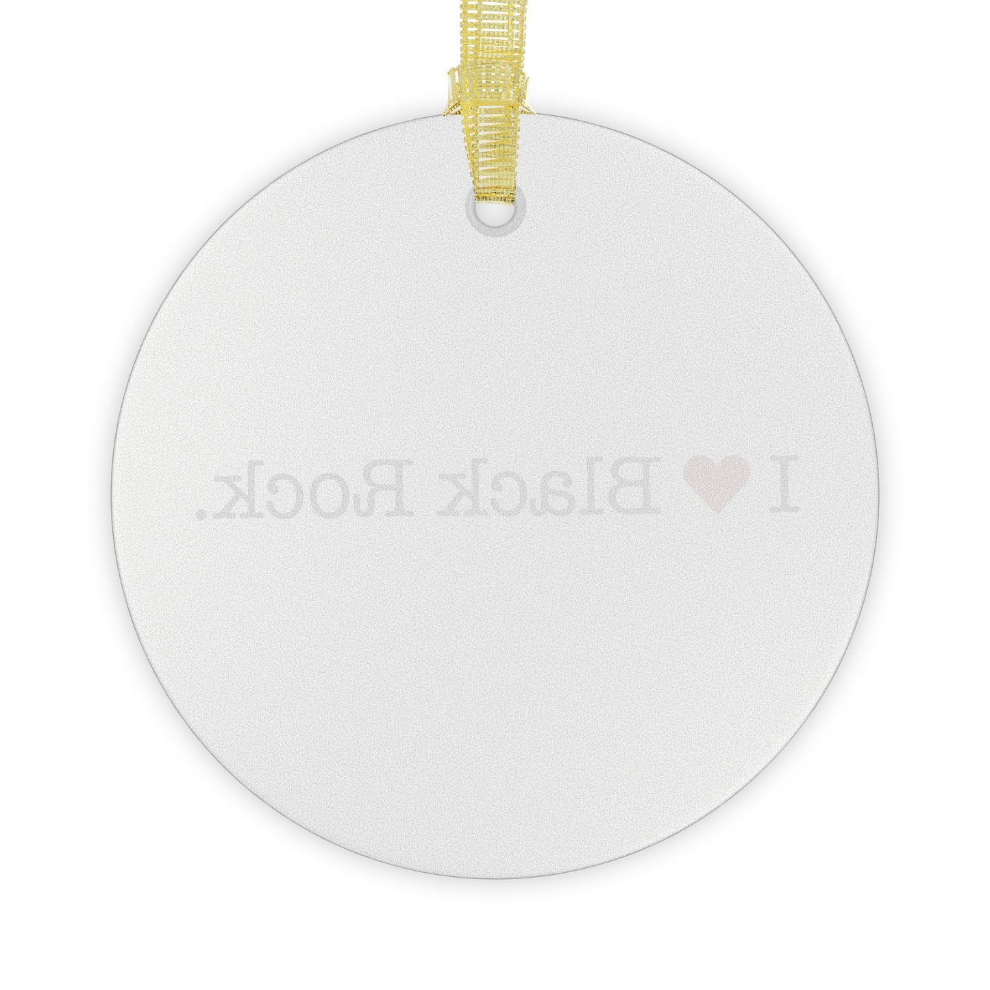 I Heart Black Rock. Glass Ornaments