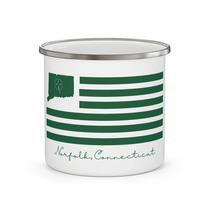 Norfolk Connecticut St. Patrick’s Day Flag Enamel Camping Mug