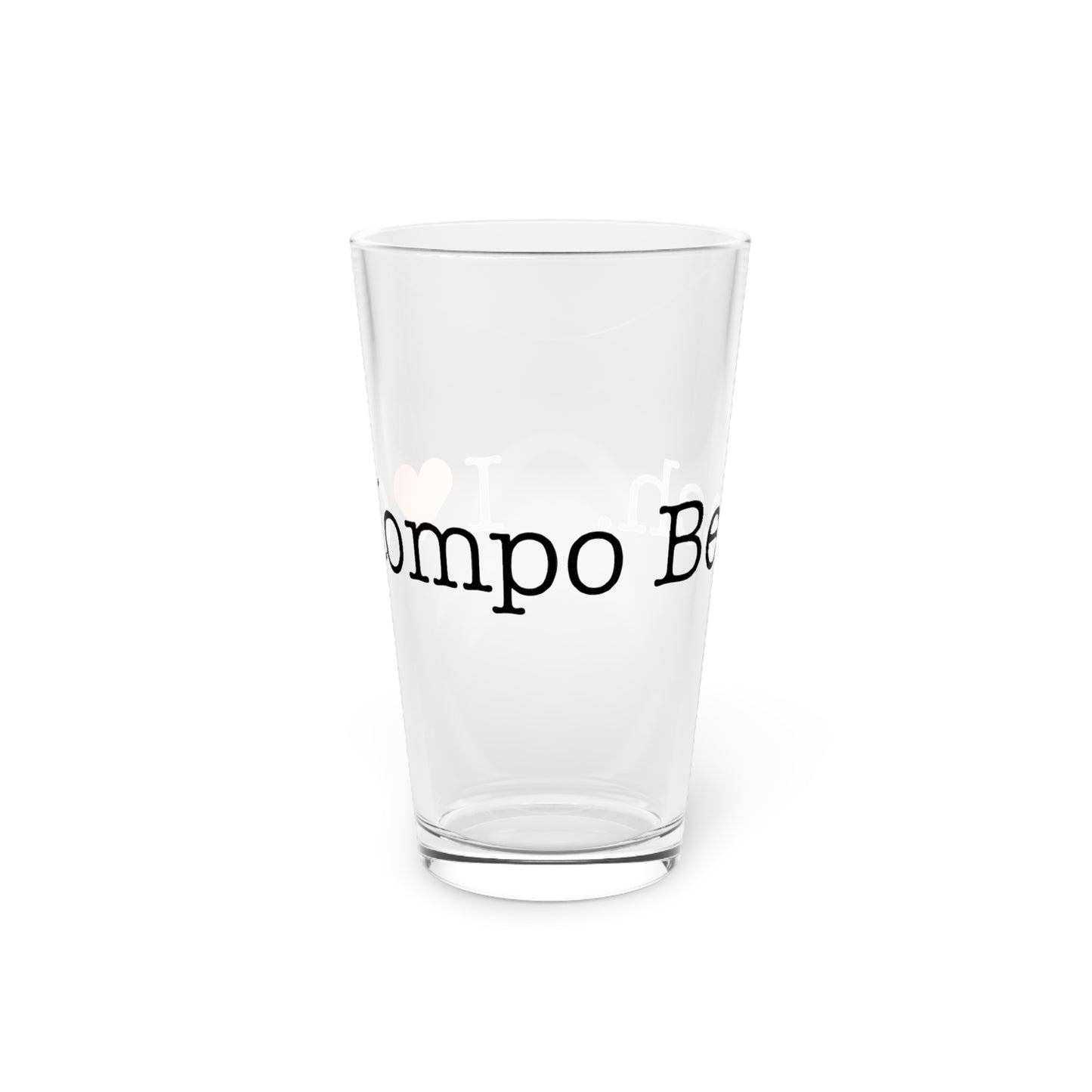 I Heart Compo Beach. Pint Glass, 16oz