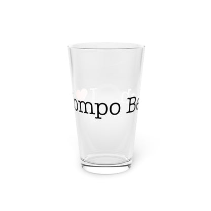 I Heart Compo Beach. Pint Glass, 16oz
