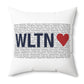 Wilton Love Spun Polyester Square Pillow