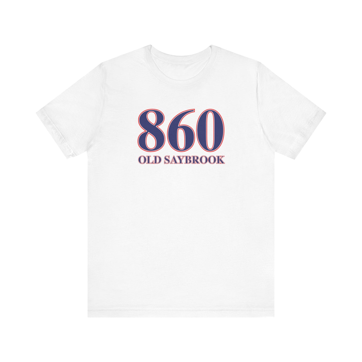 860 Old Saybrook Red White & Blue Unisex Jersey Short Sleeve T-Shirt