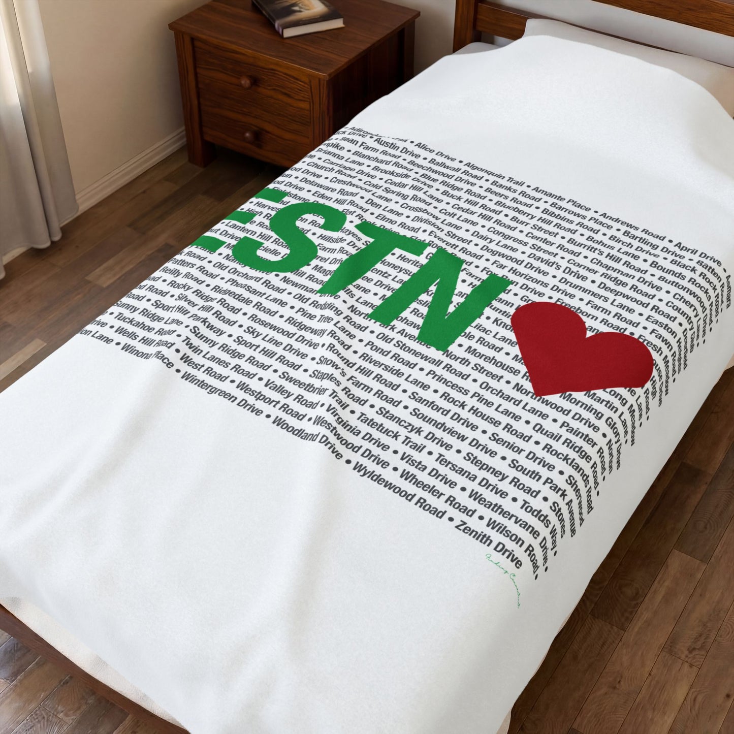 Easton Love Velveteen Plush Blanket