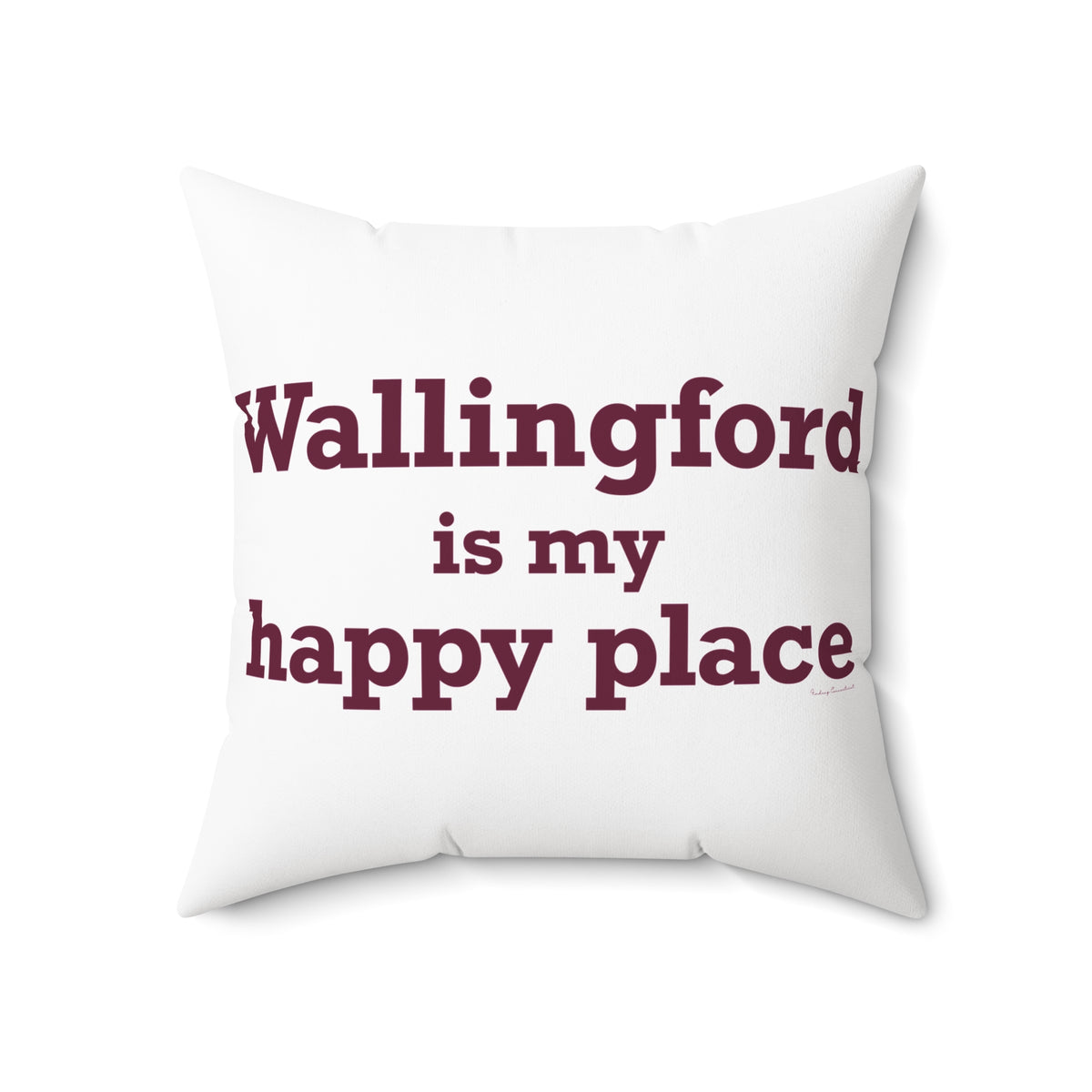 Wallingford is My Happy Place Polyester Square Pillow
