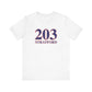 203 Stratford Red White & Blue Unisex Jersey Short Sleeve T-Shirt