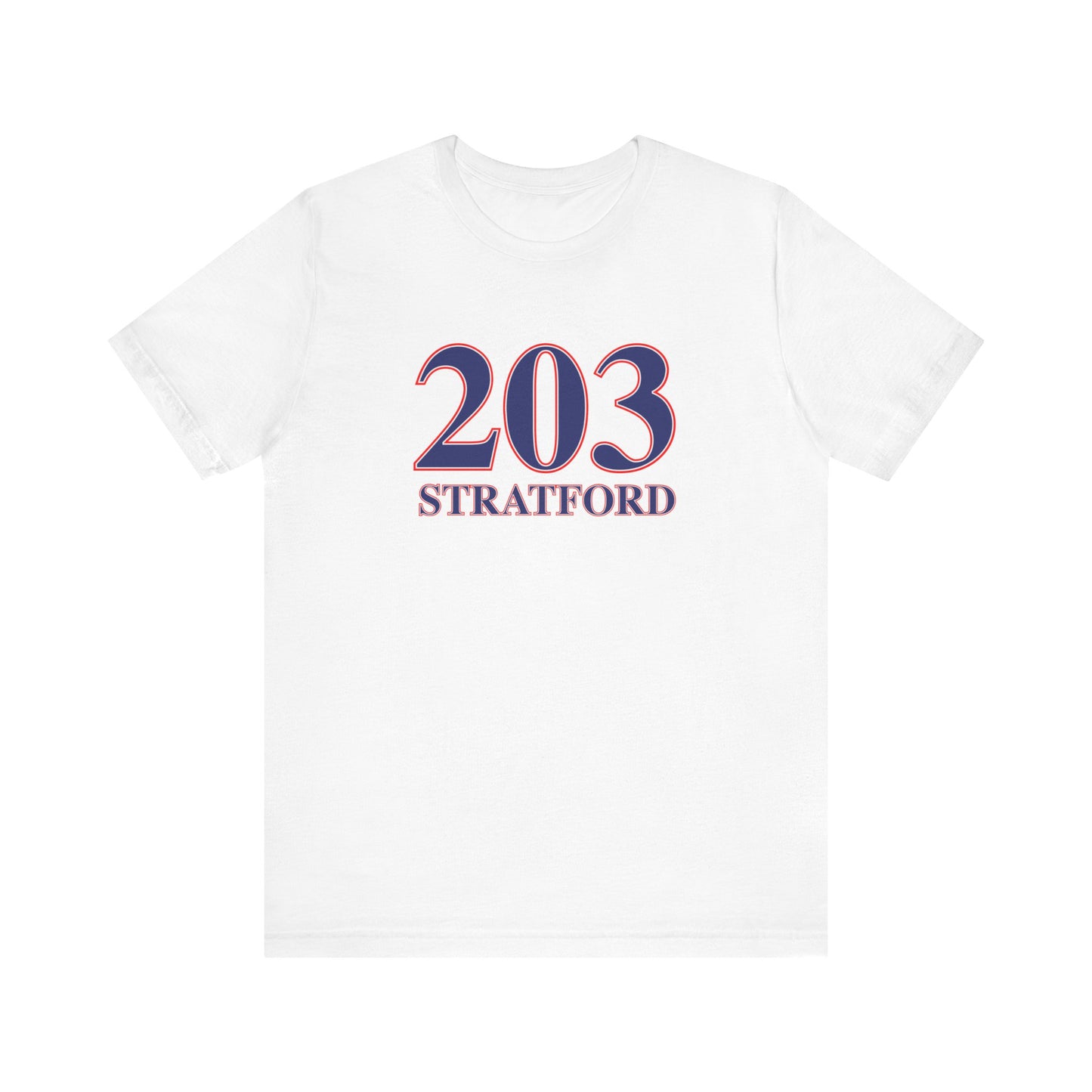 203 Stratford Red White & Blue Unisex Jersey Short Sleeve T-Shirt