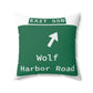 Vintage WCP Exit 55B Sign Spun Polyester Square Pillow