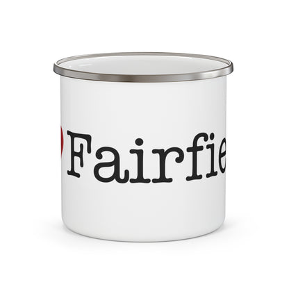 I Heart Fairfield. Enamel Camping Mug