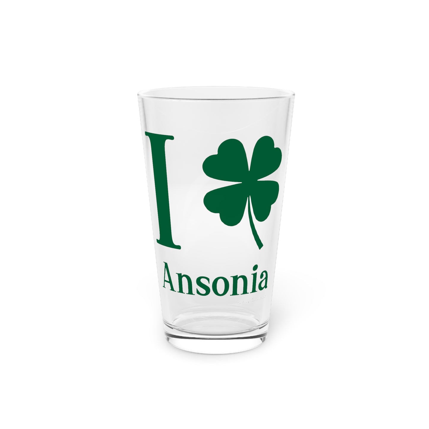 I Clover Ansonia Pint Glass, 16oz