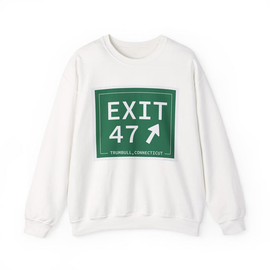Vintage Exit 47 Merritt Parkway Sign Unisex Heavy Blend™ Crewneck Sweatshirt
