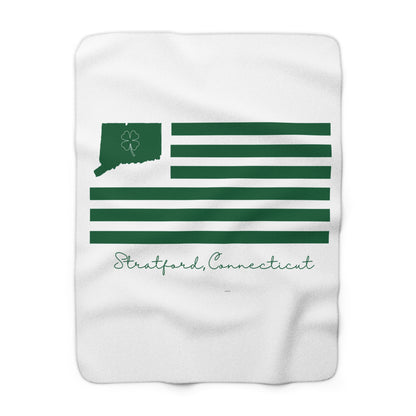 Stratford Connecticut St Patrick’s Day Flag Sherpa Fleece Blanket