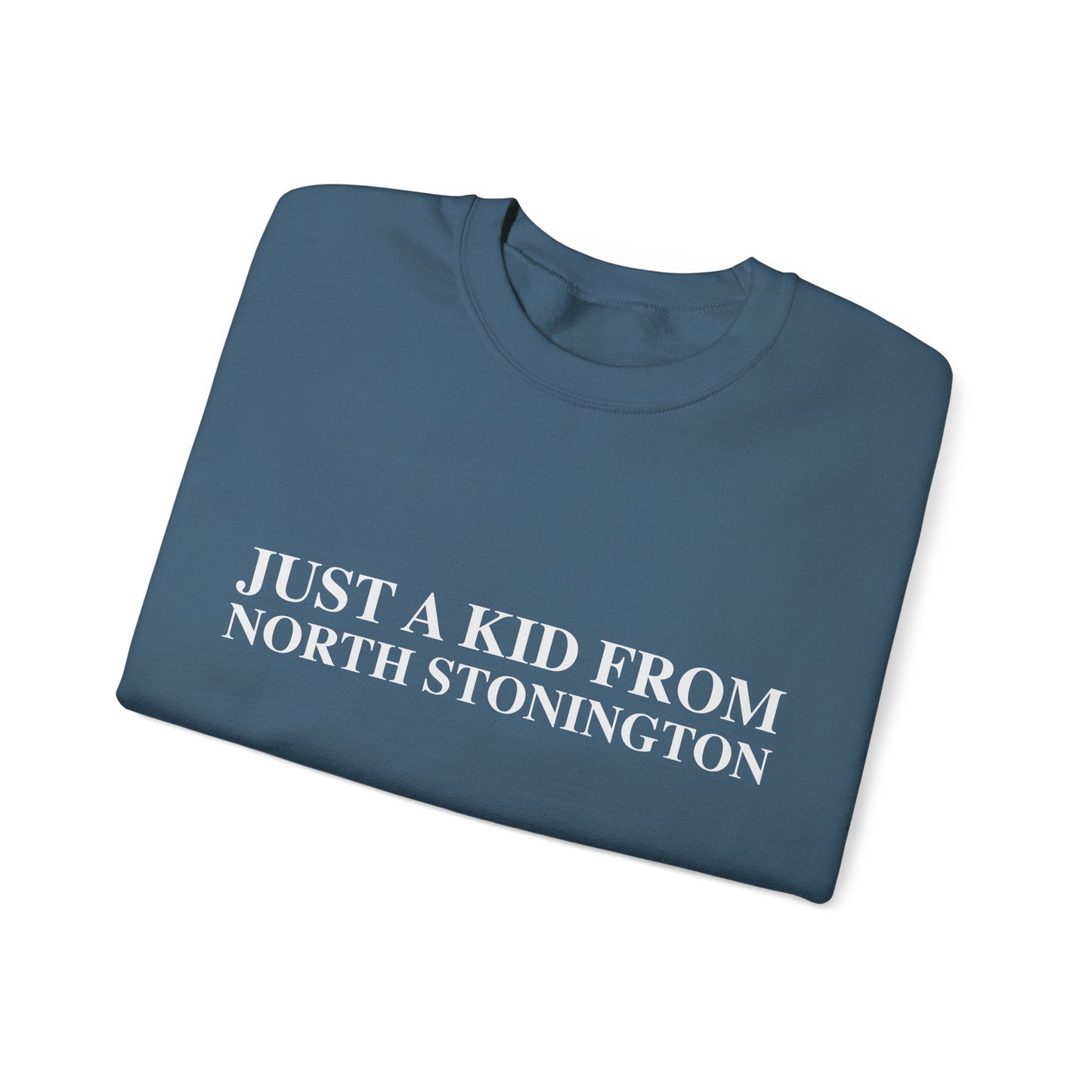 Just a kid from North Stonington Unisex Heavy Blend™ Crewneck Sweatshirt