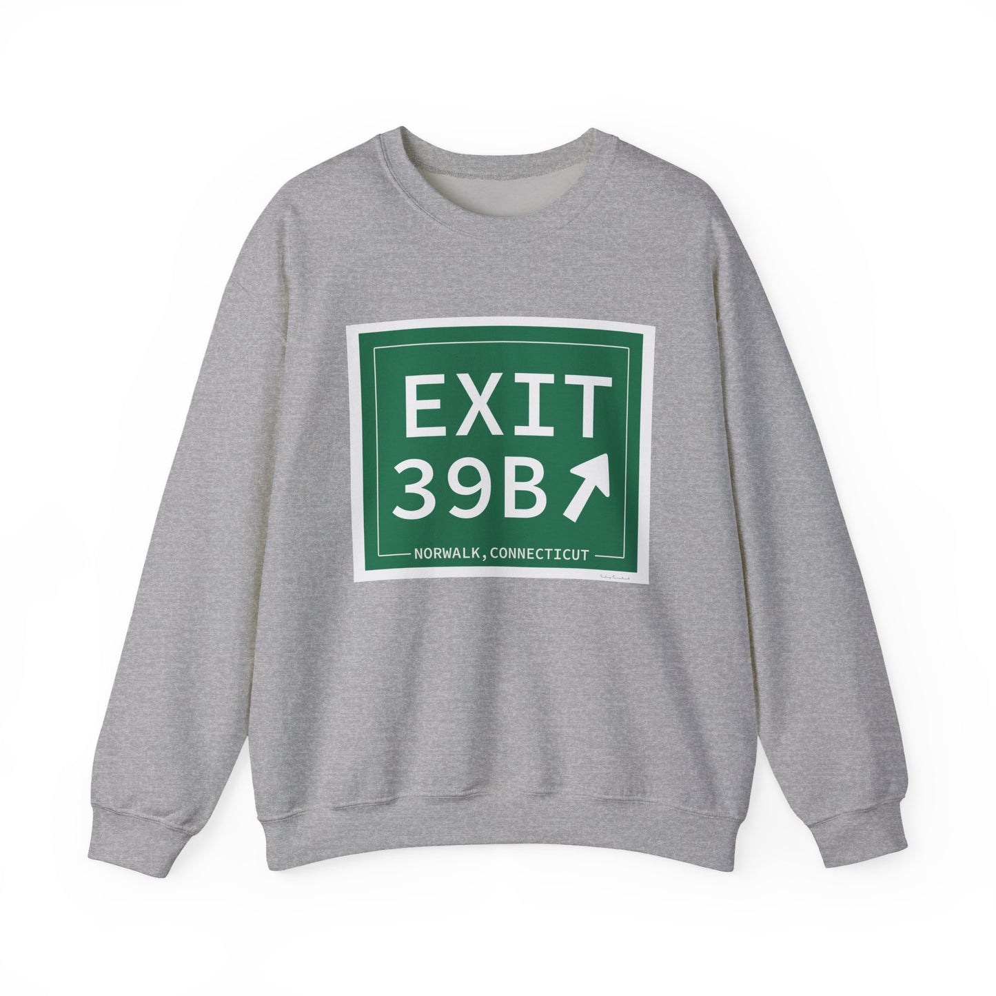 Vintage Exit 39B Merritt Parkway Sign Unisex Heavy Blend™ Crewneck Sweatshirt