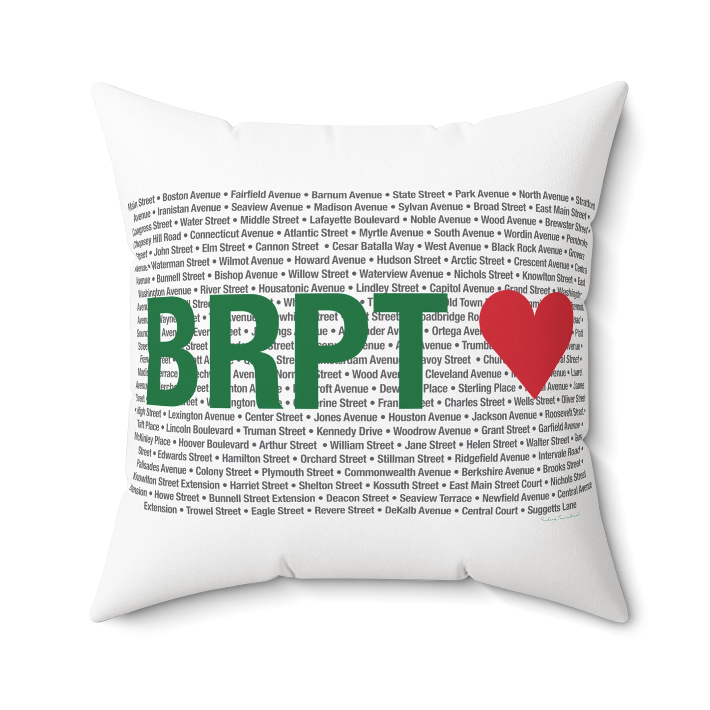 Bridgeport Love Spun Polyester Square Pillow