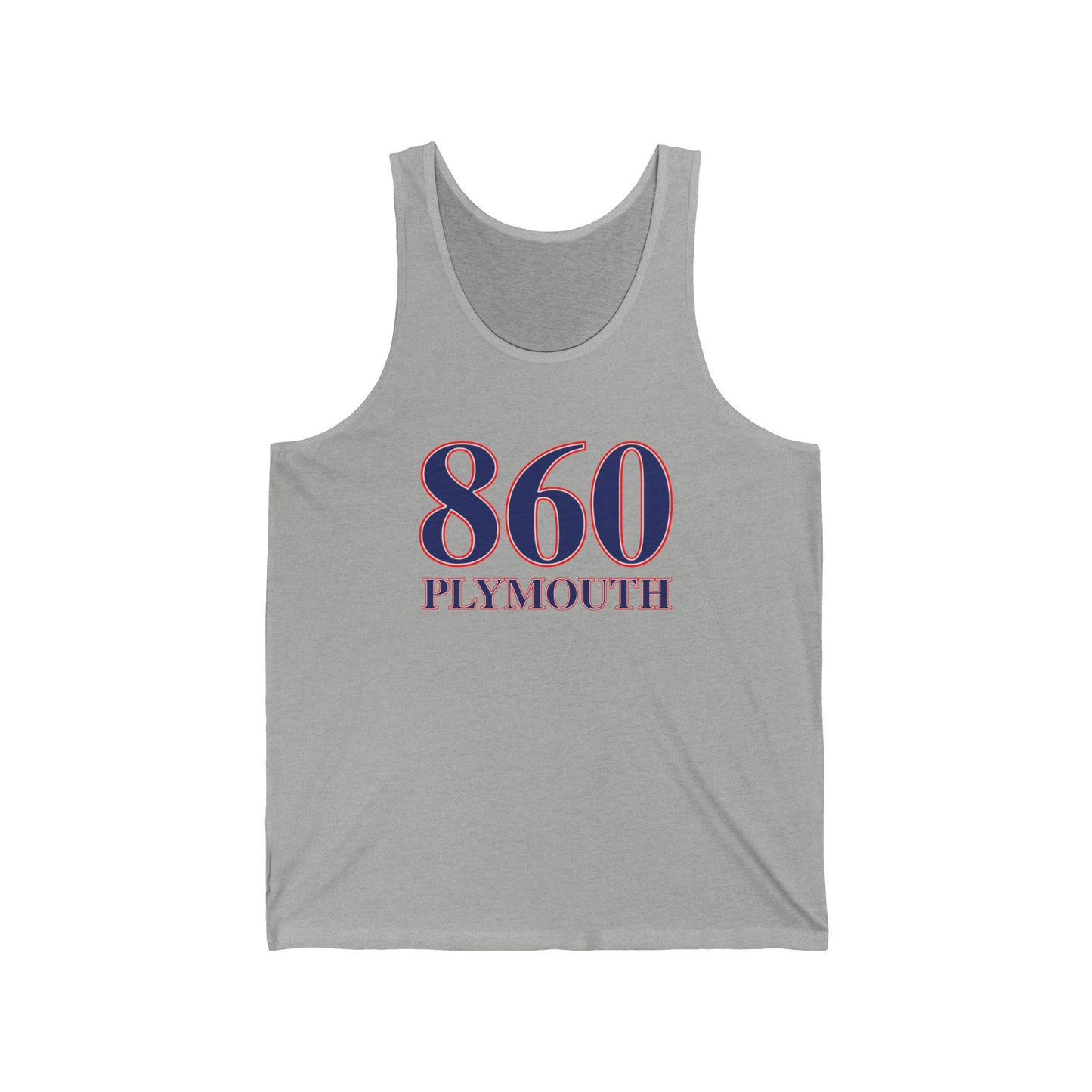 860 Plymouth Red White & Blue Unisex Jersey Tank Top