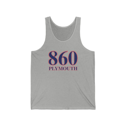 860 Plymouth Red White & Blue Unisex Jersey Tank Top