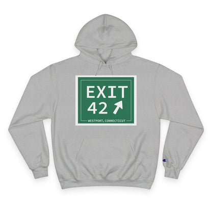 Vintage Exit 42 Merritt Parkway Sign Champion Hoodie