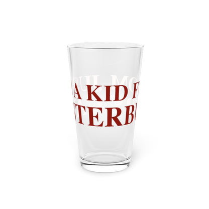 Just a kid from Canterbury Pint Glass, 16oz