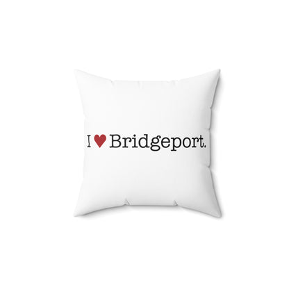 I Heart Bridgeport. Spun Polyester Square Pillow