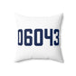 06043 Bolton Connecticut Zip Code Spun Polyester Square Pillow