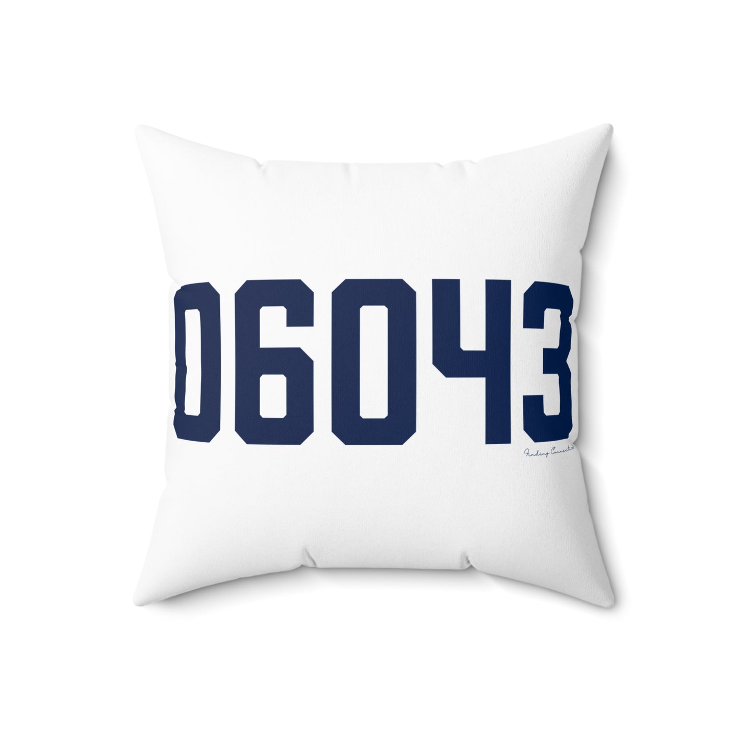 06043 Bolton Connecticut Zip Code Spun Polyester Square Pillow