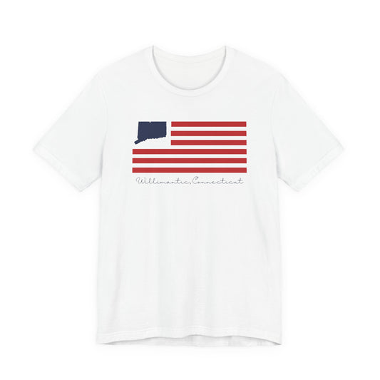 Willimantic Connecticut Flag Unisex Jersey Short Sleeve T-Shirt