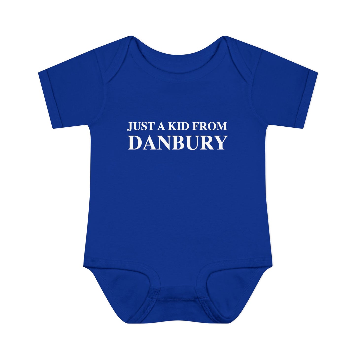 Just a kid from Danbury Infant Baby Rib Bodysuit