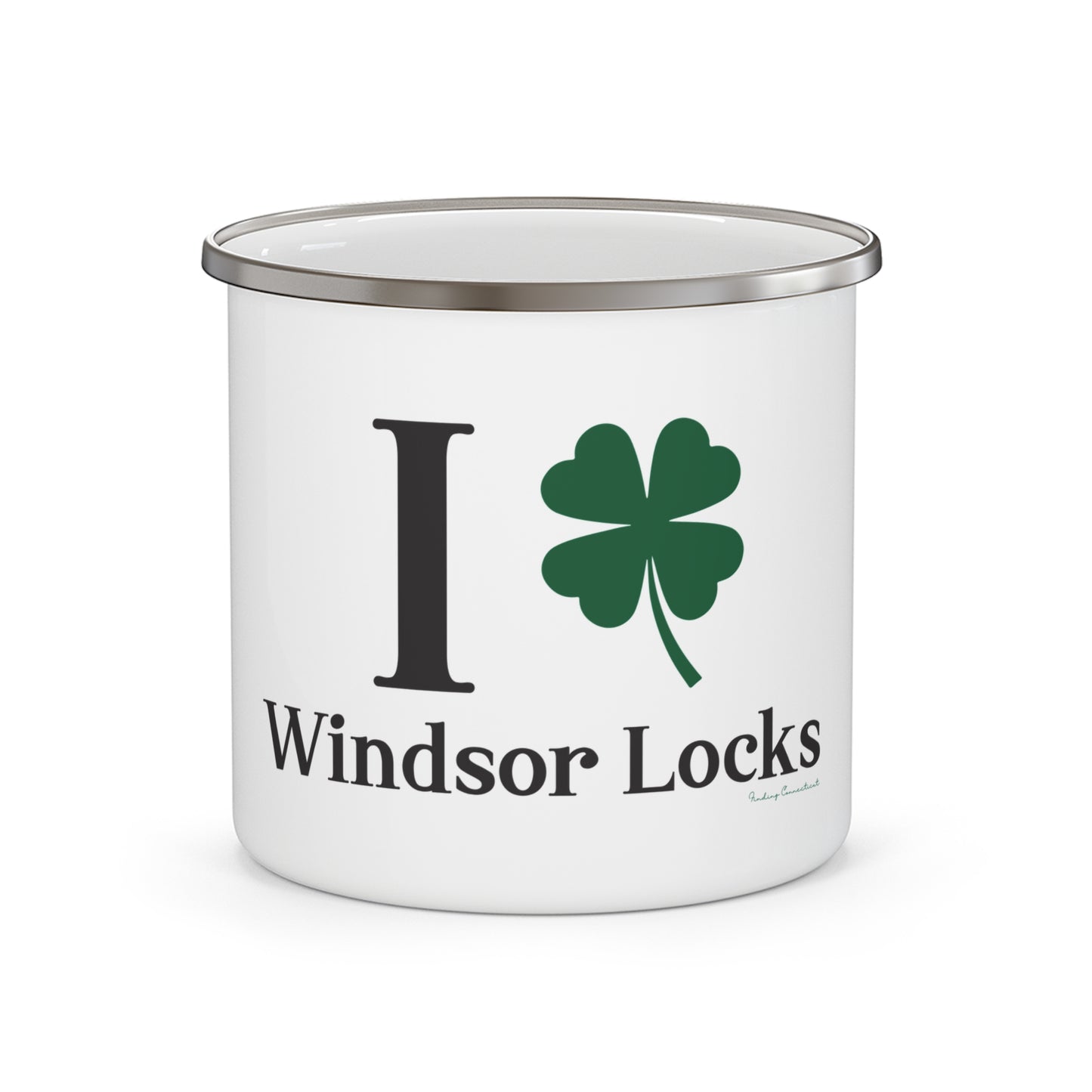 I Clover Windsor Locks Enamel Camping Mug