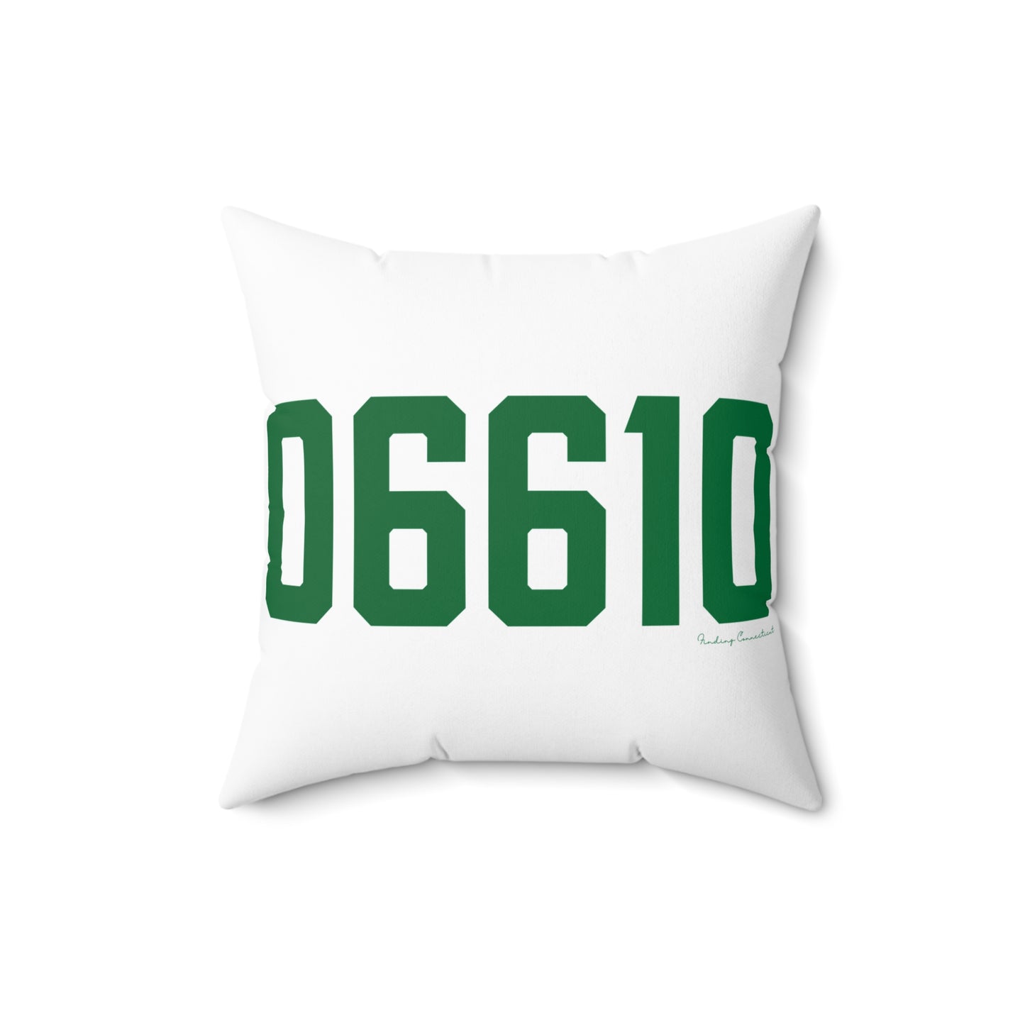 06610  Bridgeport Connecticut Zip Code Spun Polyester Square Pillow