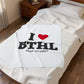 I Heart BTHL Velveteen Plush Blanket