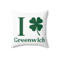 I Clover Greenwich Spun Polyester Square Pillow