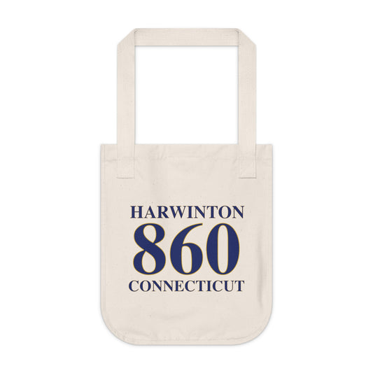 Harwinton 860 Connecticut Organic Canvas Tote Bag
