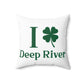 I Clover Deep River Spun Polyester Square Pillow