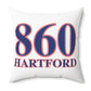 860 Hartford Red, White & Blue Spun Polyester Square Pillow