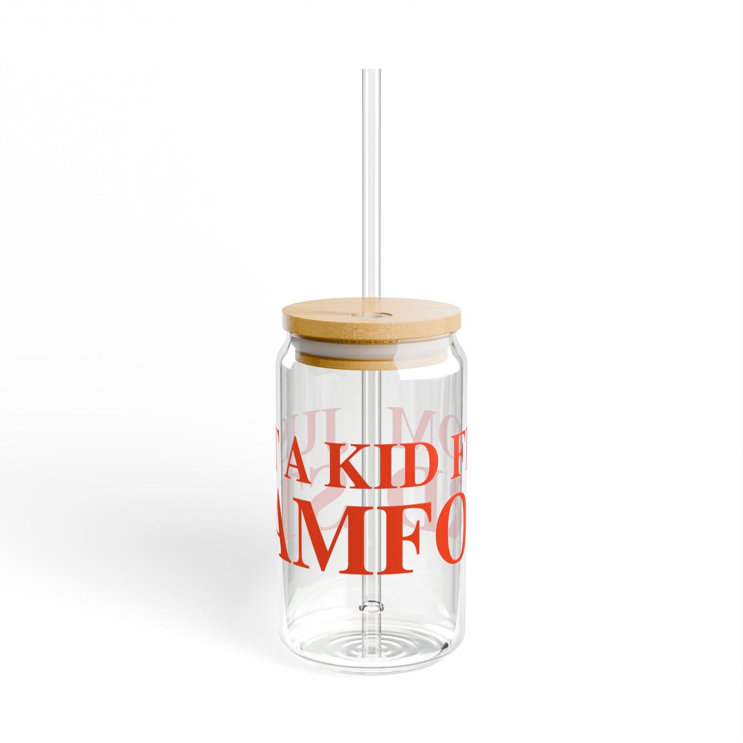 Just a kid from Stamford Sipper Glass, 16oz