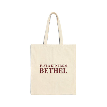 Just a kid from Bethel Cotton Canvas Tote Bag