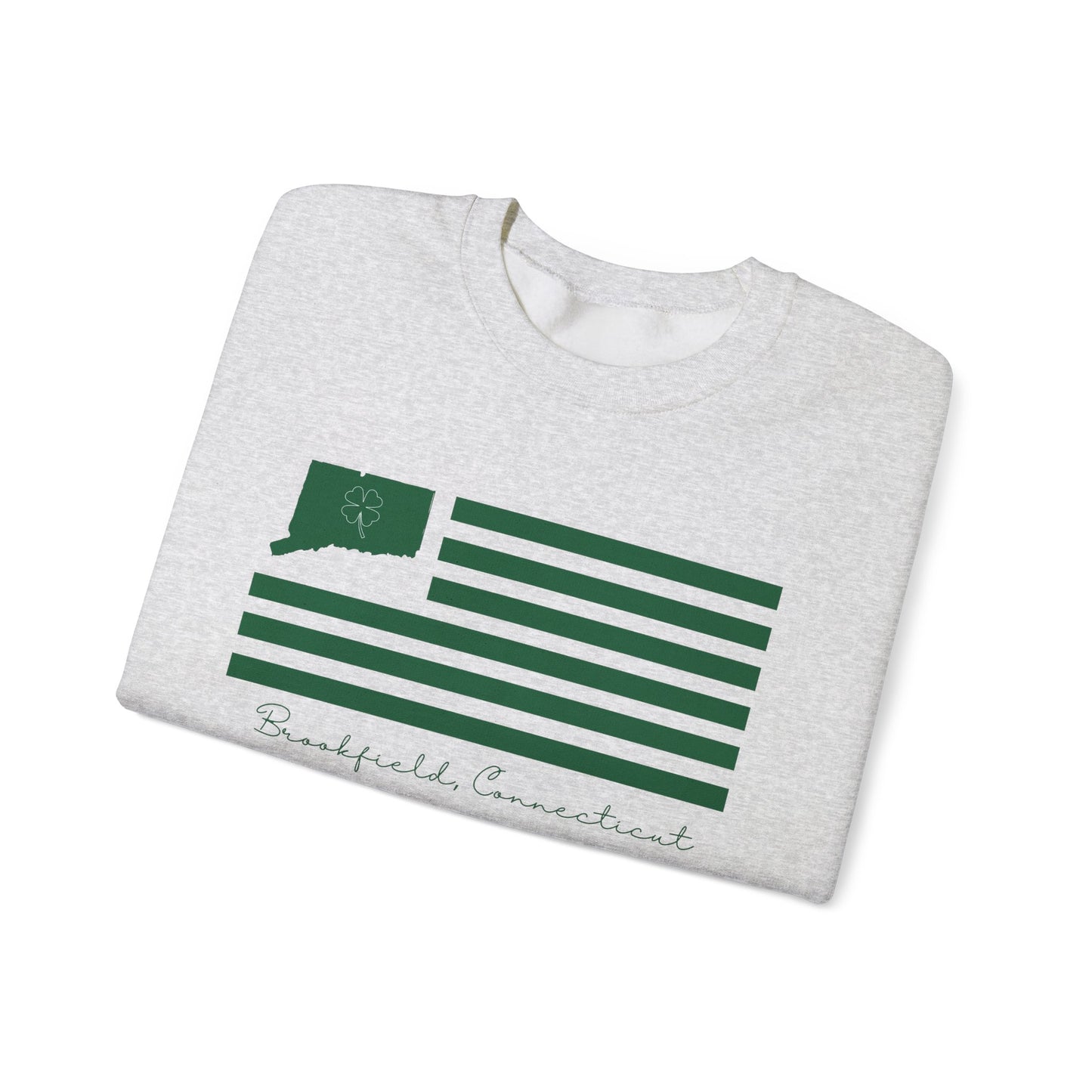 Brookfield Connecticut St. Patrick’s Day Flag Unisex Heavy Blend™ Crewneck Sweatshirt