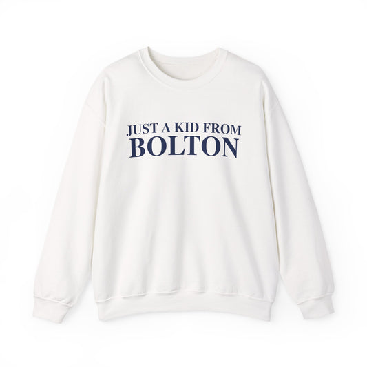 Just a kid from Bolton Unisex Heavy Blend™ Crewneck Sweatshirt